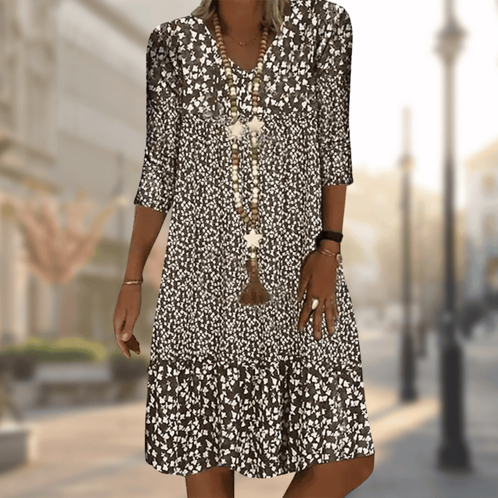 JEMY | ELEGANT DRESS WITH PRINT