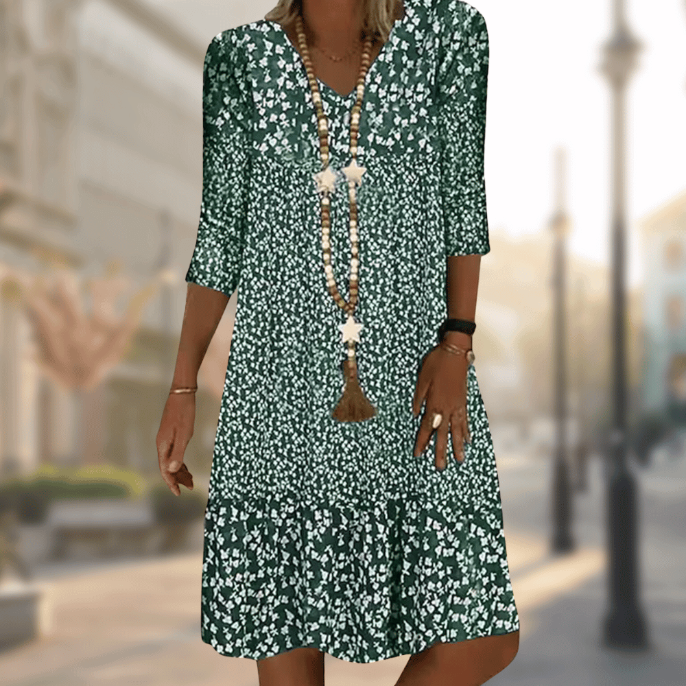 JEMY | ELEGANT DRESS WITH PRINT