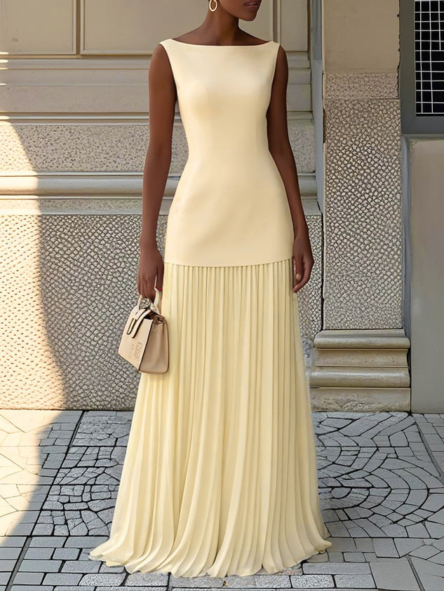 AMBER | PLEATED MAXI DRESS