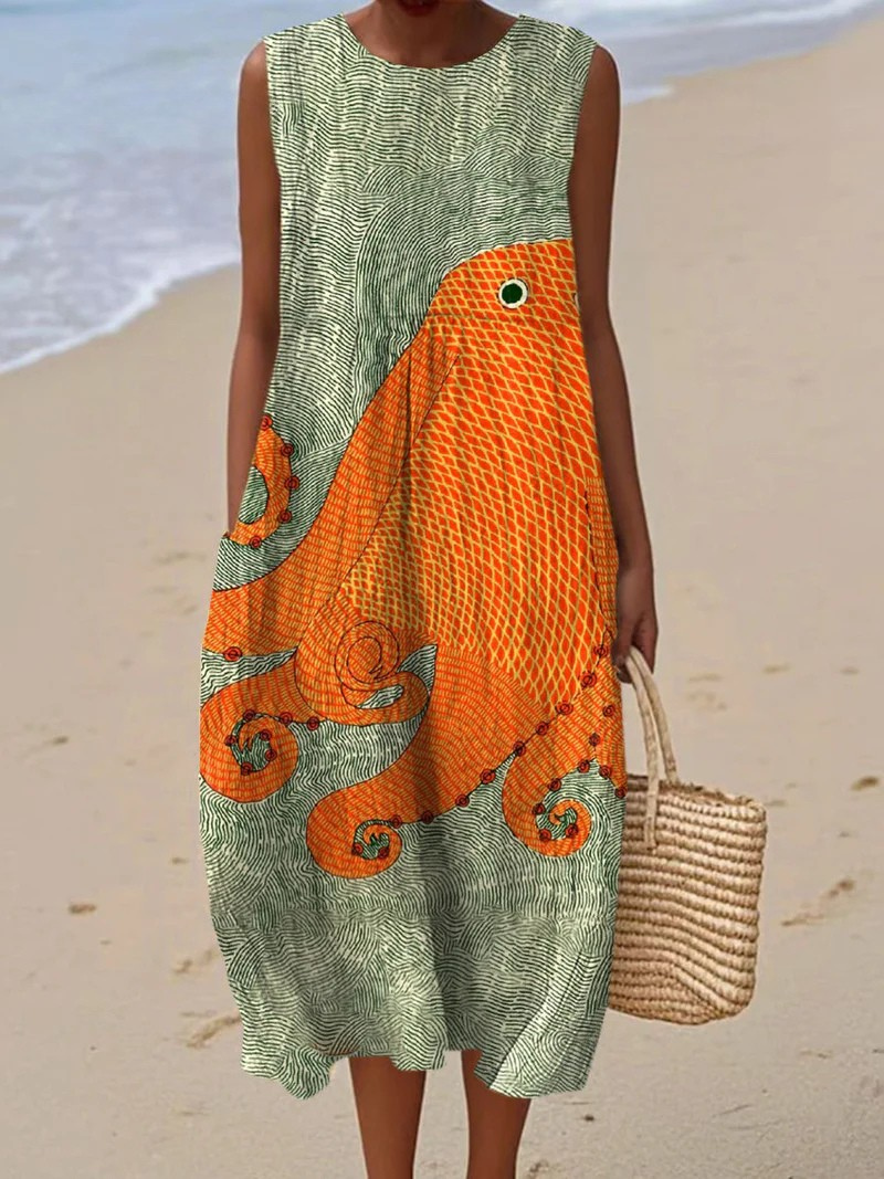 TASHA | CASUAL DRESS WITH PRINT