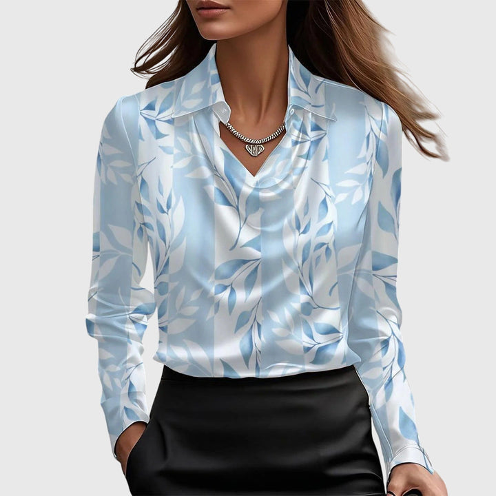 BRITT | ELEGANT SHIRT IN SHINY SATIN