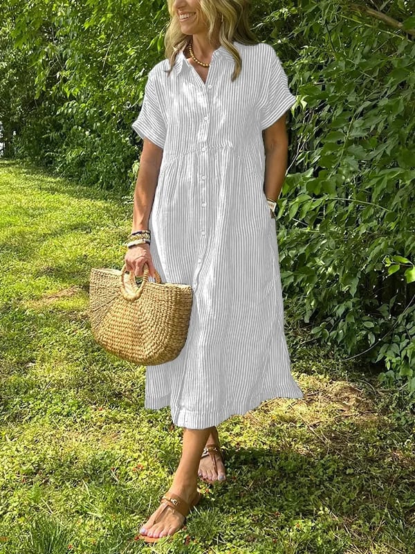 KIARA | ELEGANT STRIPED DRESS