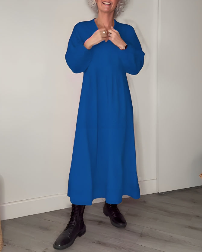 AMANDA | ELEGANT LONG DRESS WITH BELLY COVERAGE