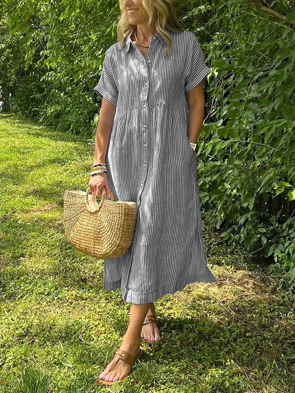 KIARA | ELEGANT STRIPED DRESS