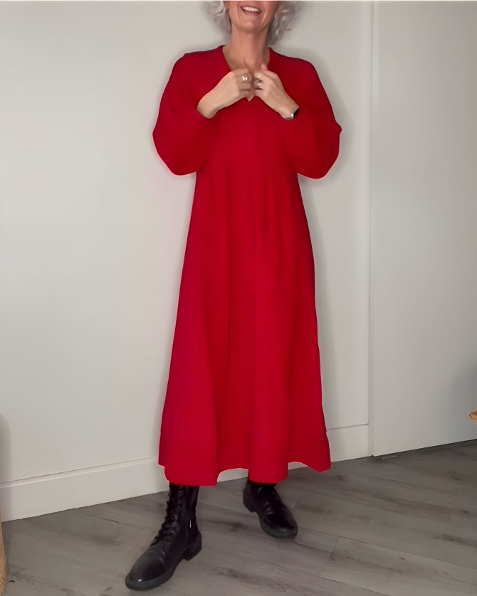 AMANDA | ELEGANT LONG DRESS WITH BELLY COVERAGE