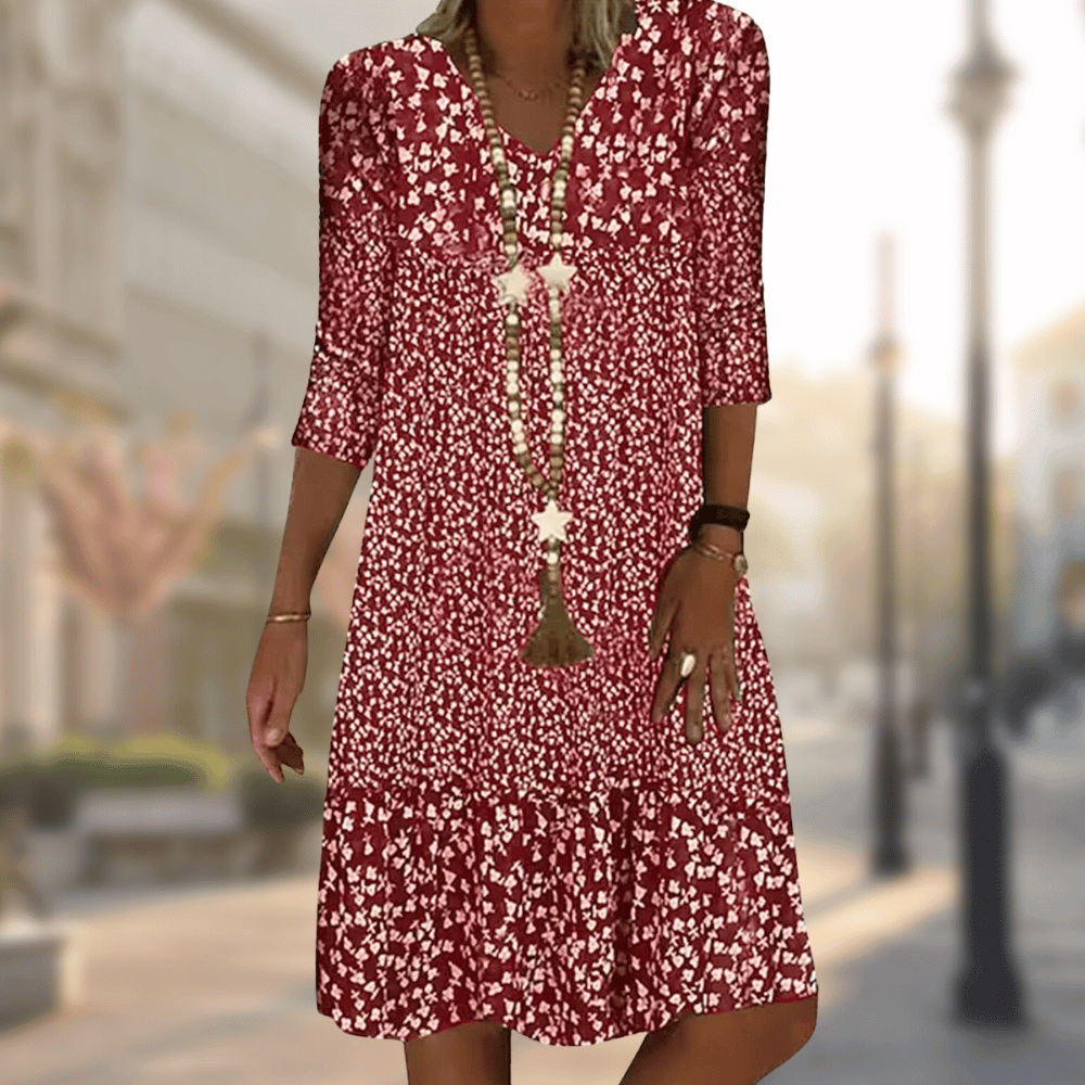 JEMY | ELEGANT DRESS WITH PRINT