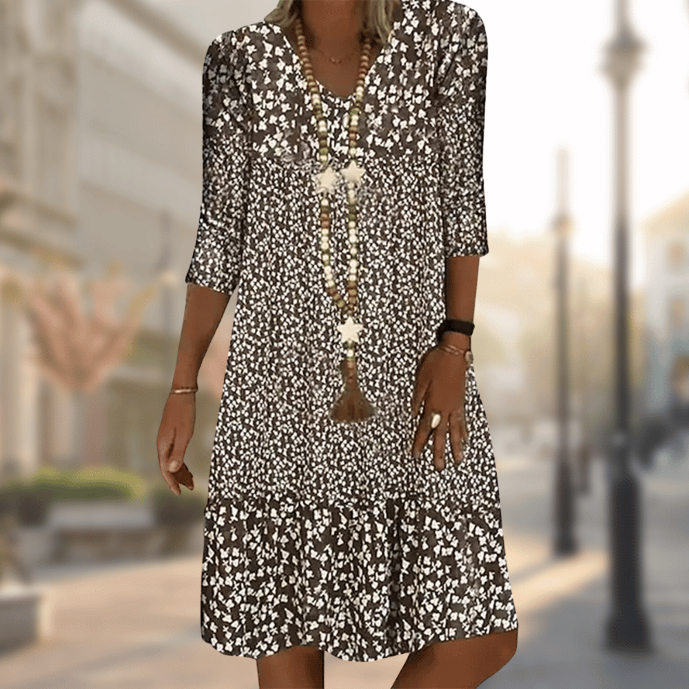 JEMY | ELEGANT DRESS WITH PRINT