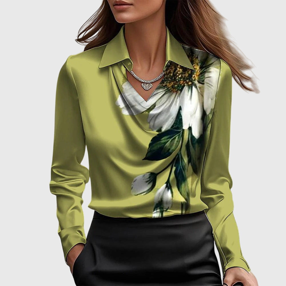 BRITT | ELEGANT SHIRT IN SHINY SATIN
