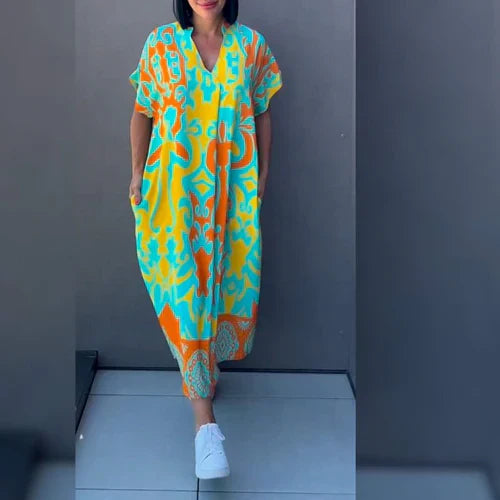 XANDRA | ELEGANT DRESS WITH PRINT